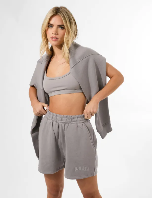 Kaiia Logo Sweat Shorts Dove Grey sold by Public Desire