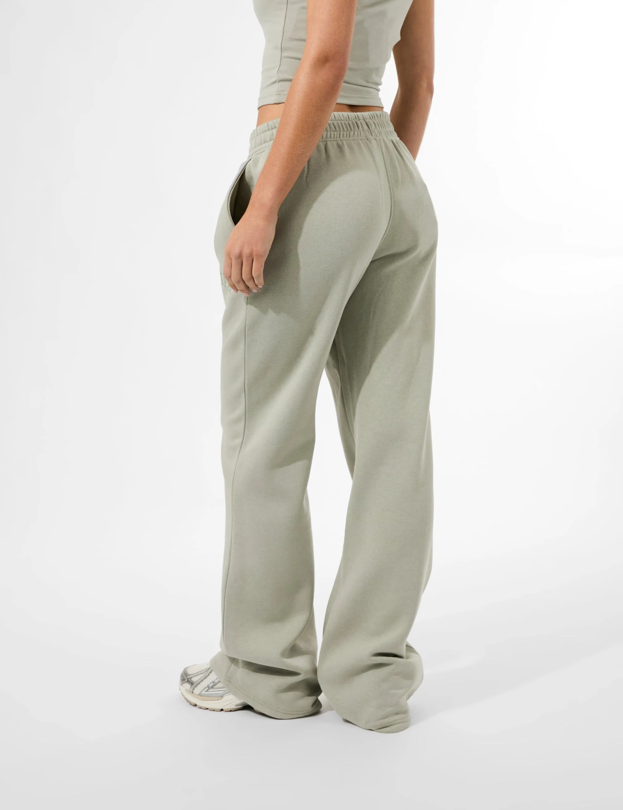 Kaiia Logo Wide Leg Joggers Matcha sold by Public Desire product image thumbnail 2