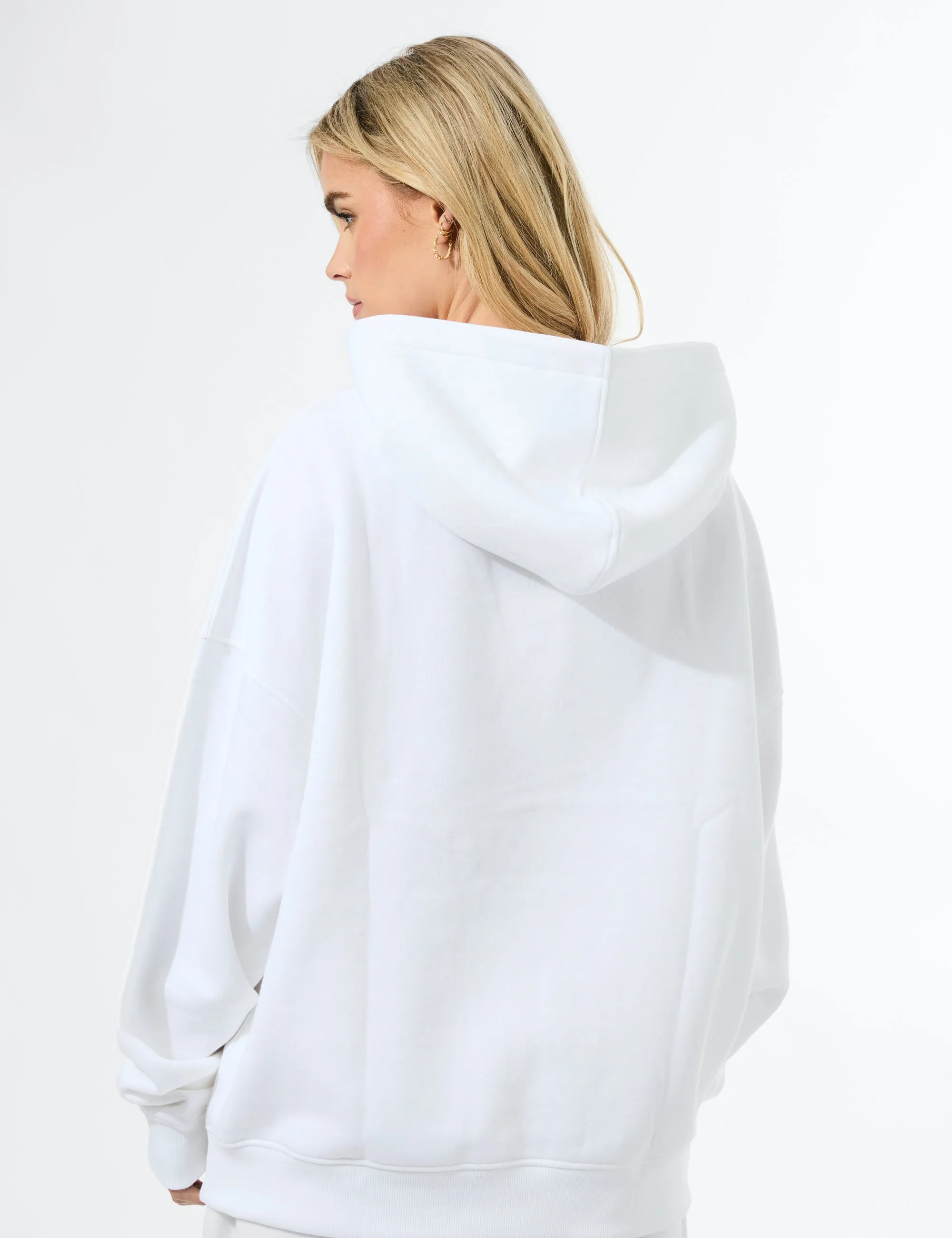 Kaiia Rainbow Logo Oversized Hoodie White sold by Public Desire product image thumbnail 3