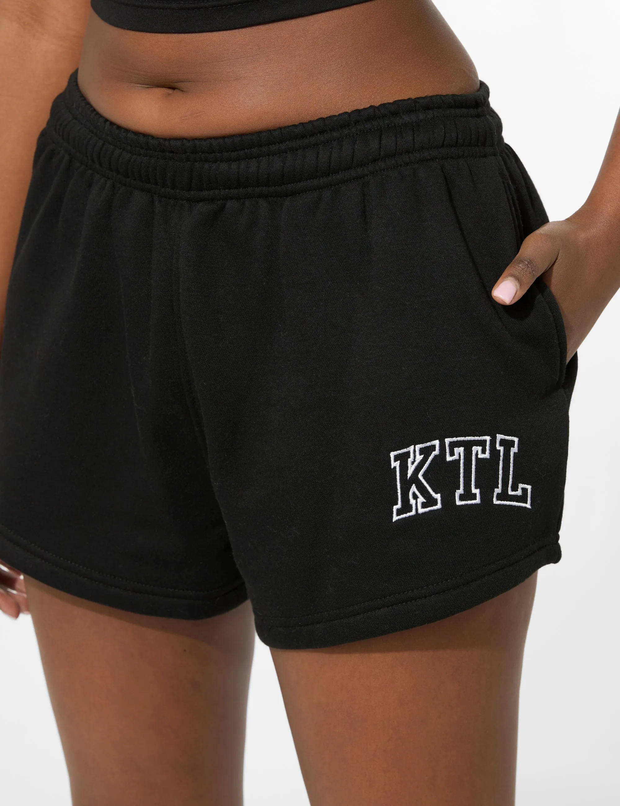 Kaiia KTL Logo Mini Sweat Shorts Black sold by Public Desire product image thumbnail 5