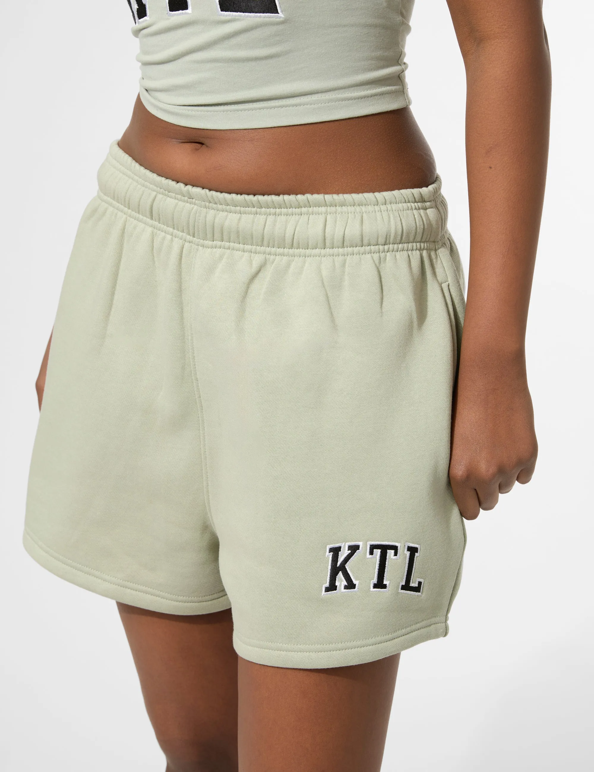 Kaiia KTL Logo Sweat Shorts Sage sold by Public Desire product image thumbnail 5