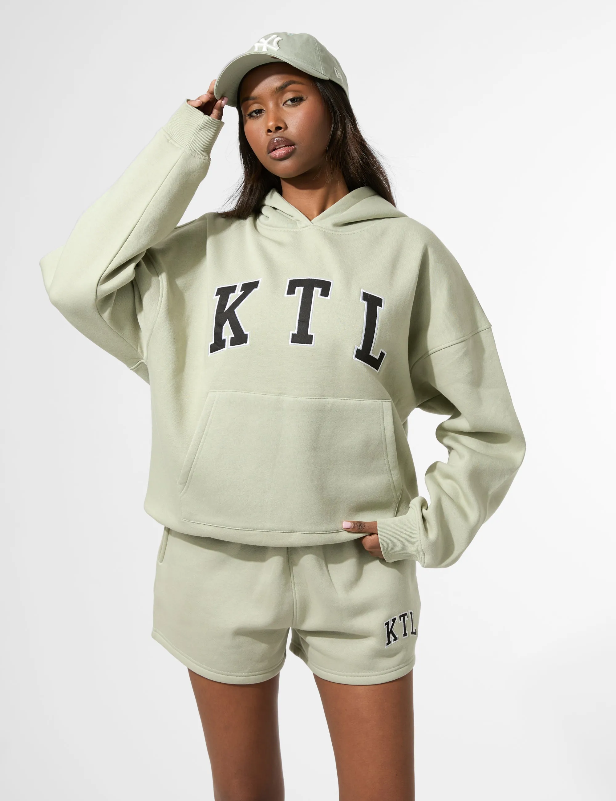 Kaiia KTL Logo Oversized Hoodie Sage sold by Public Desire