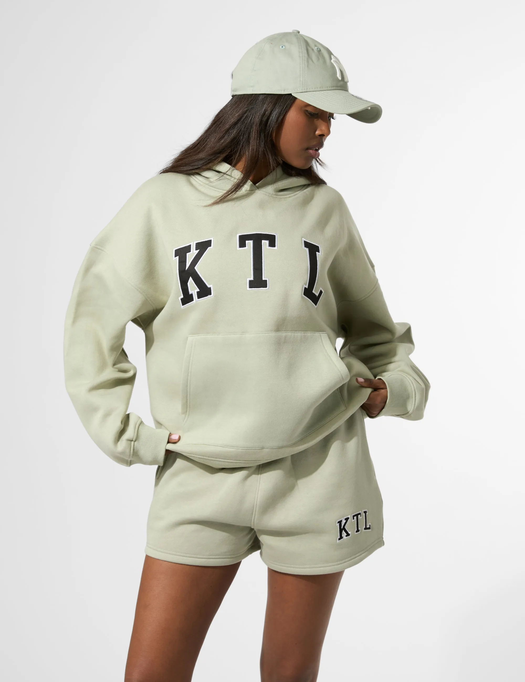Kaiia KTL Logo Oversized Hoodie Sage sold by Public Desire product image thumbnail 3