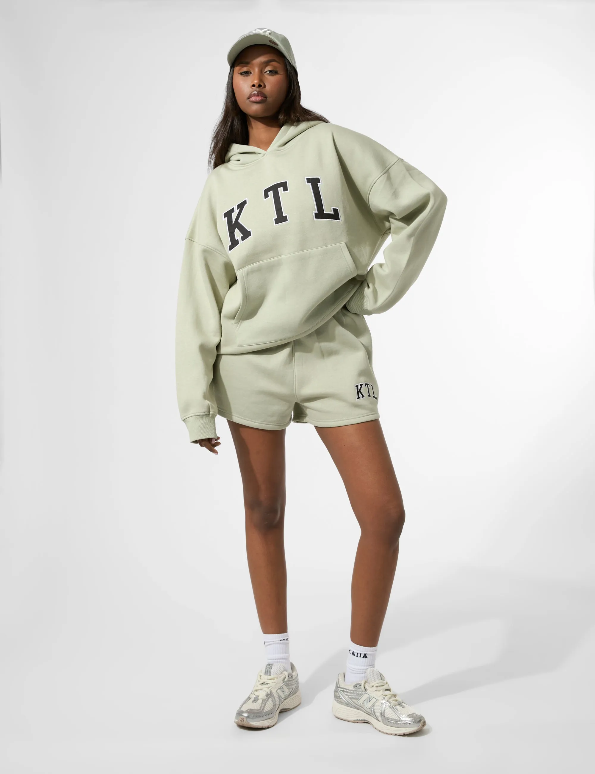 Kaiia KTL Logo Oversized Hoodie Sage sold by Public Desire product image thumbnail 4