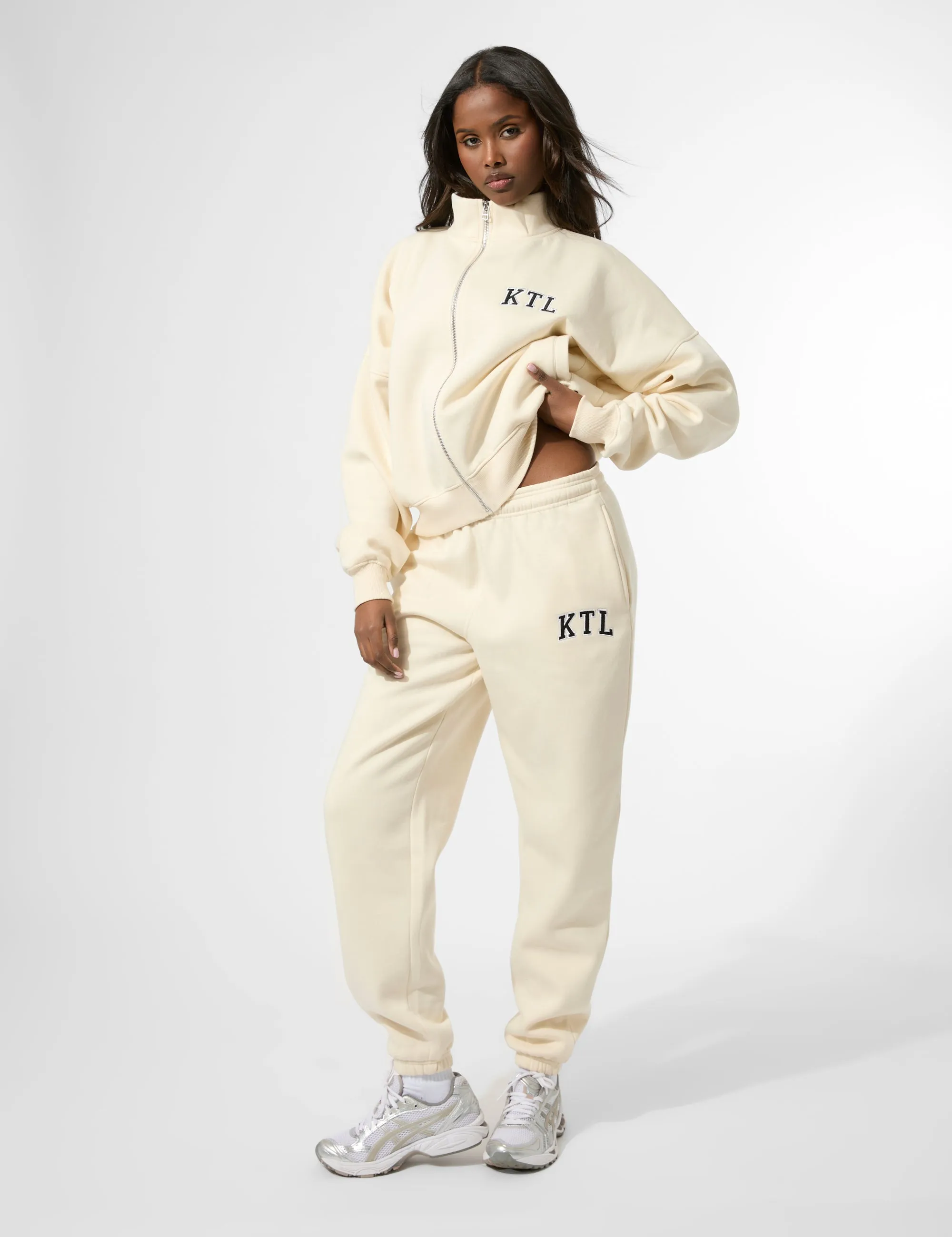 Kaiia KTL Logo Cuffed Joggers Buttercream sold by Public Desire