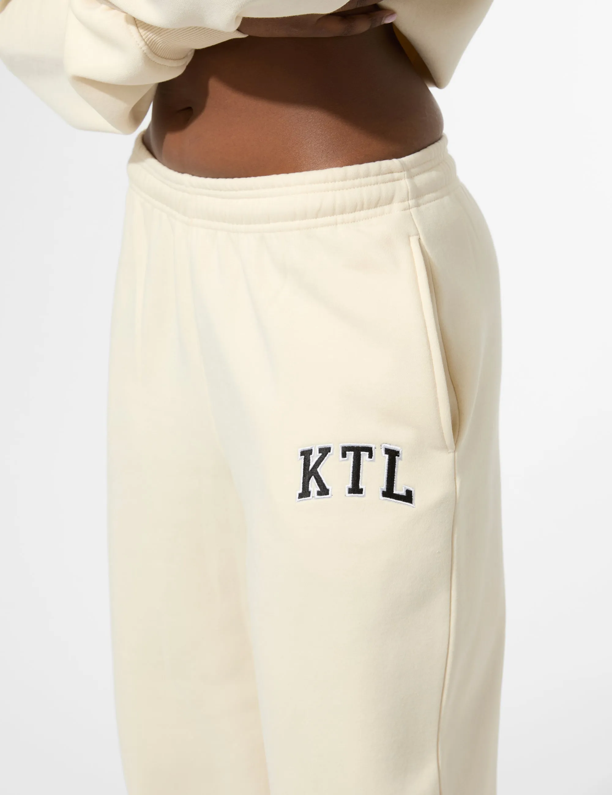 Kaiia KTL Logo Cuffed Joggers Buttercream sold by Public Desire product image thumbnail 5