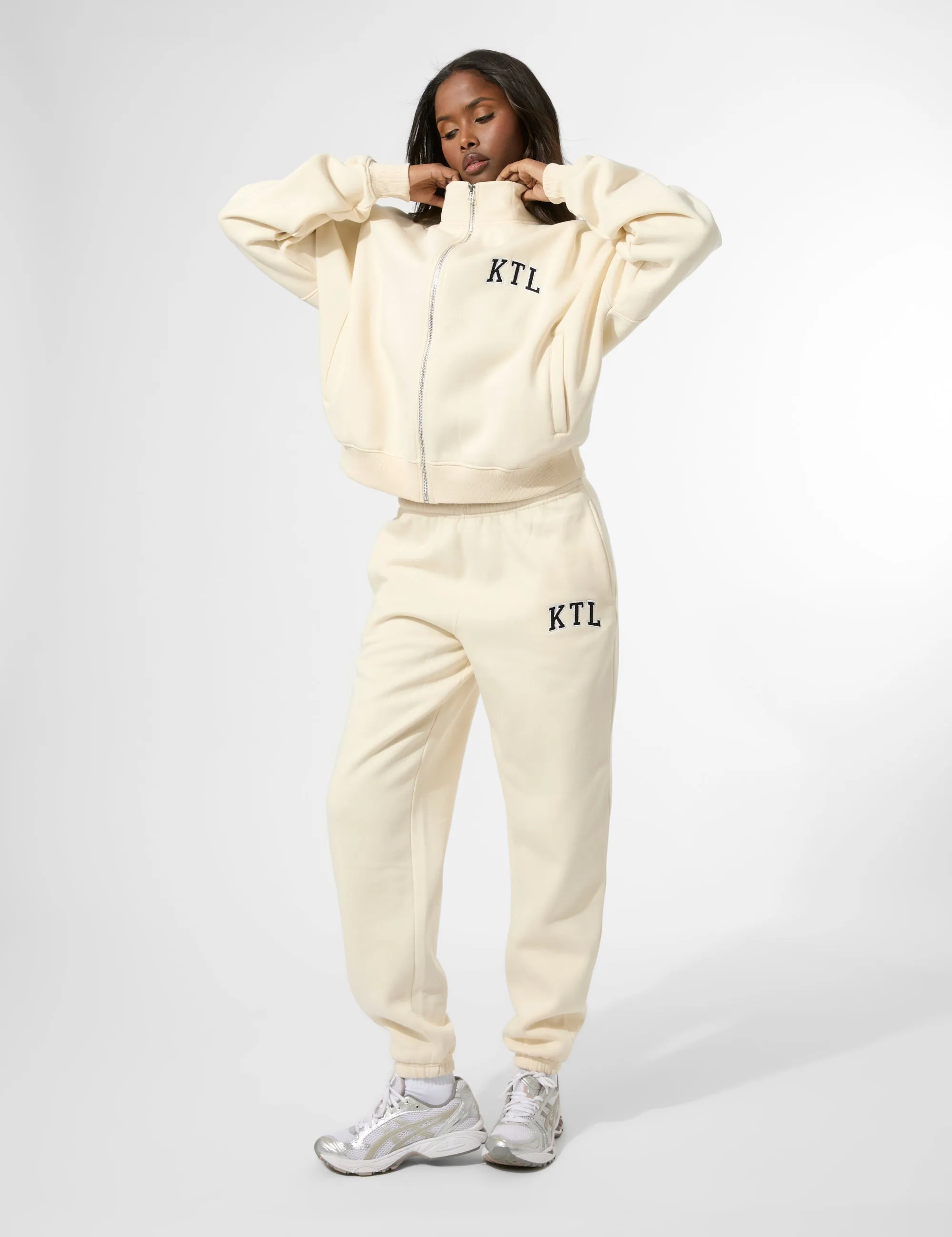 Kaiia KTL Logo Cuffed Joggers Buttercream sold by Public Desire product image thumbnail 3