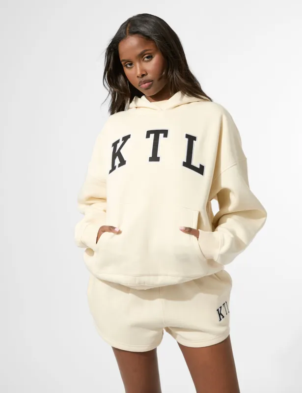 Kaiia KTL Logo Oversized Hoodie Buttercream sold by Public Desire