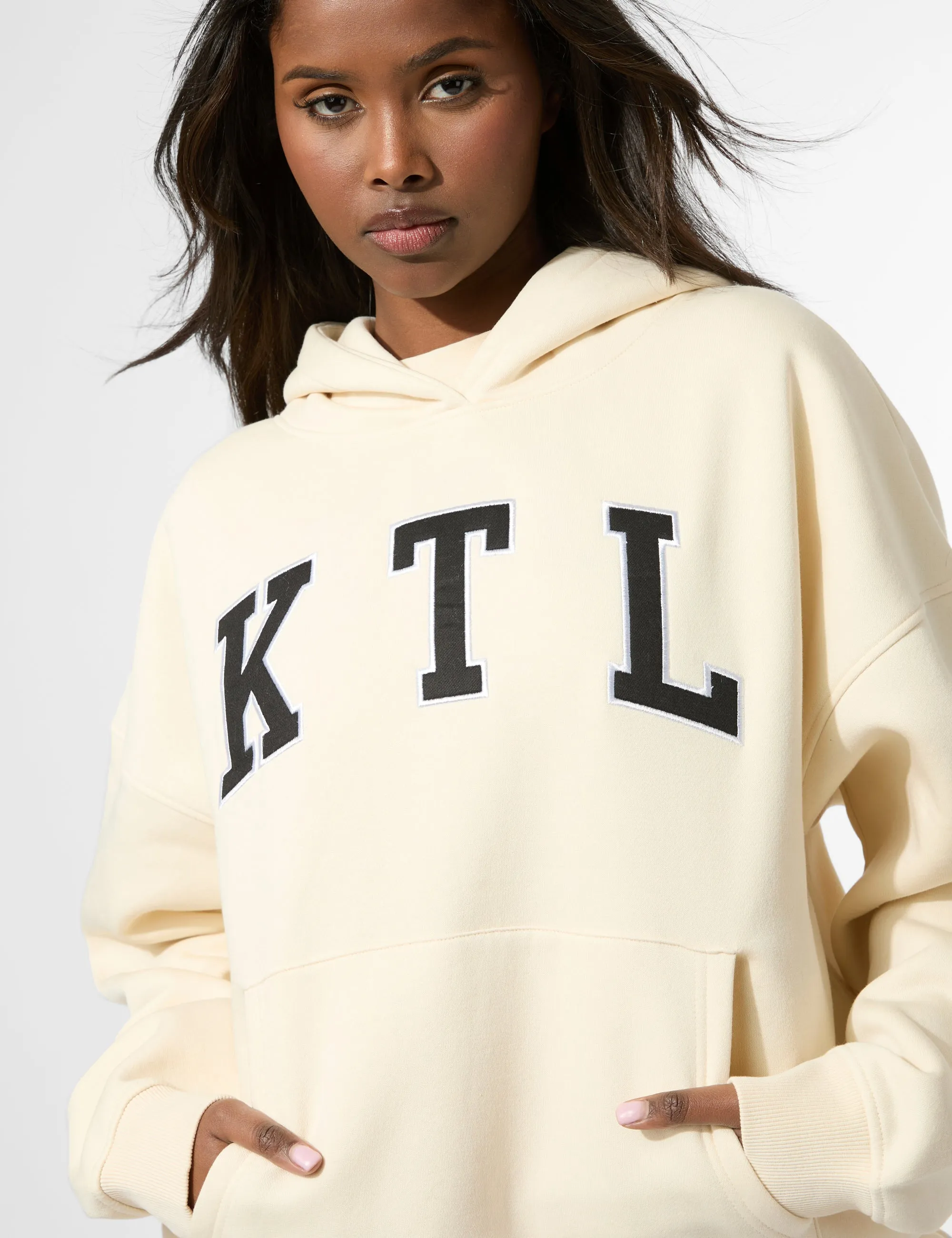 Kaiia KTL Logo Oversized Hoodie Buttercream sold by Public Desire product image thumbnail 4