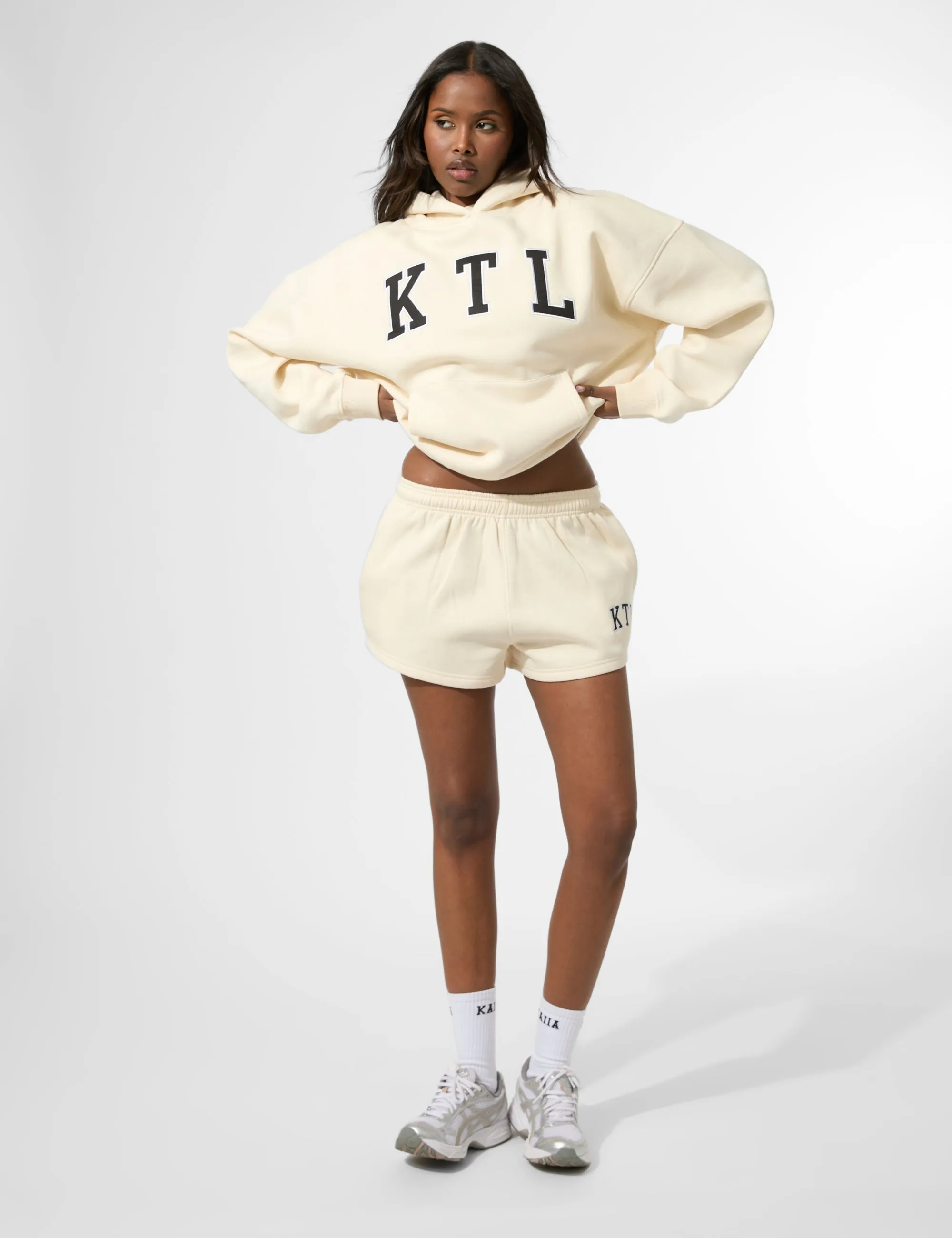 Kaiia KTL Logo Oversized Hoodie Buttercream sold by Public Desire product image thumbnail 3
