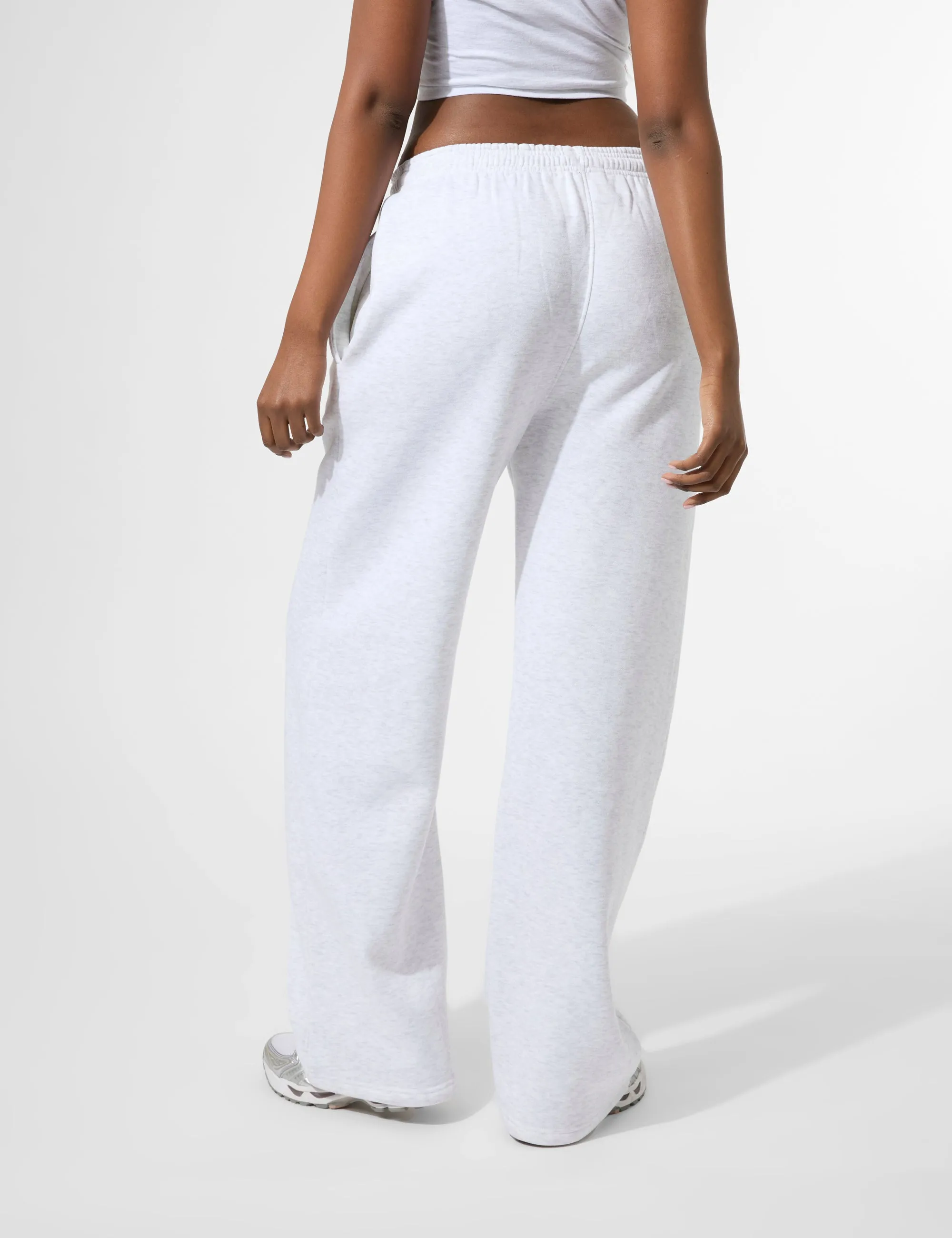 Kaiia KTL Logo Wide Leg Joggers Light Grey Marl sold by Public Desire product image thumbnail 4