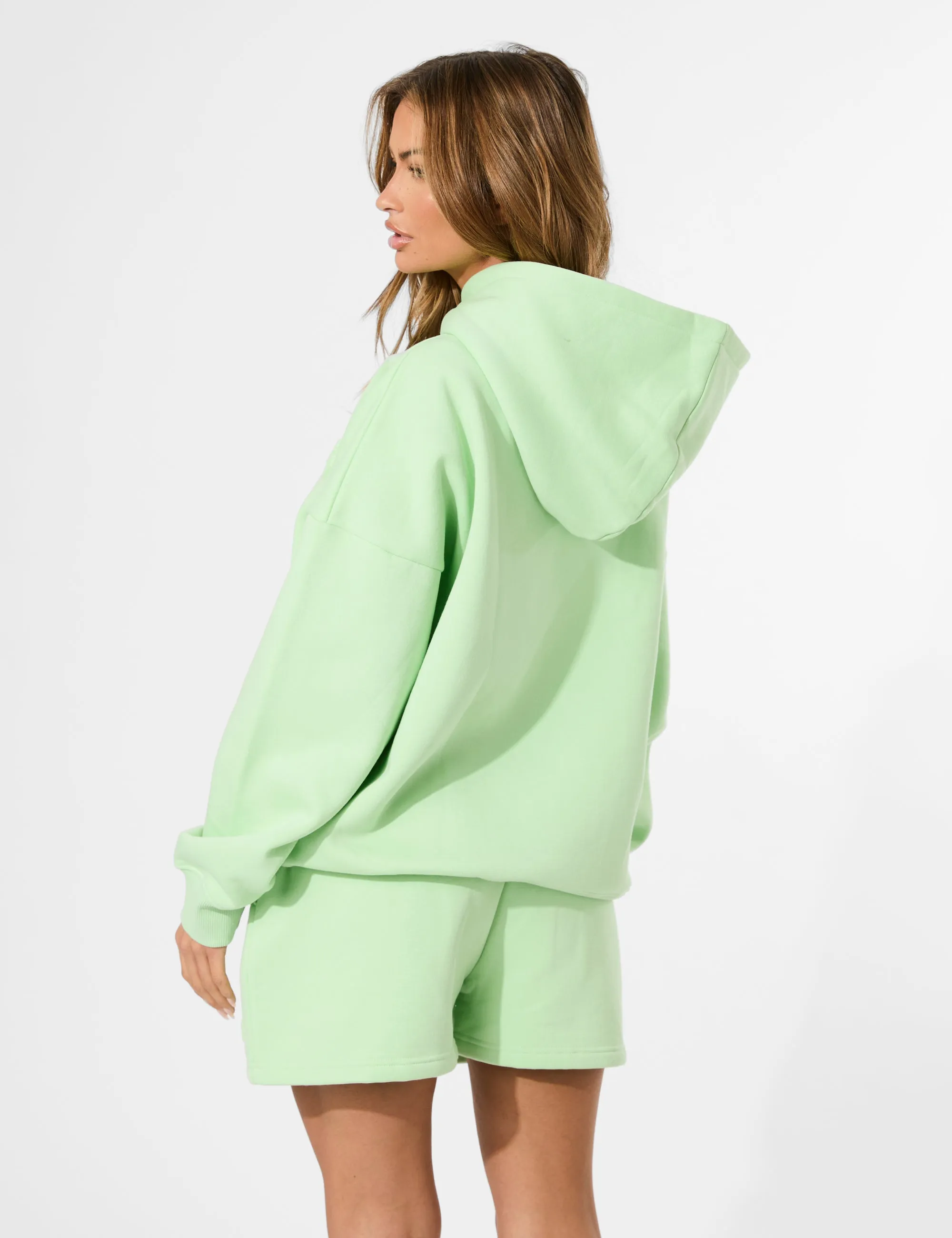 Kaiia Embossed Logo Oversized Hoodie Lime Sherbet sold by Public Desire product image thumbnail 2