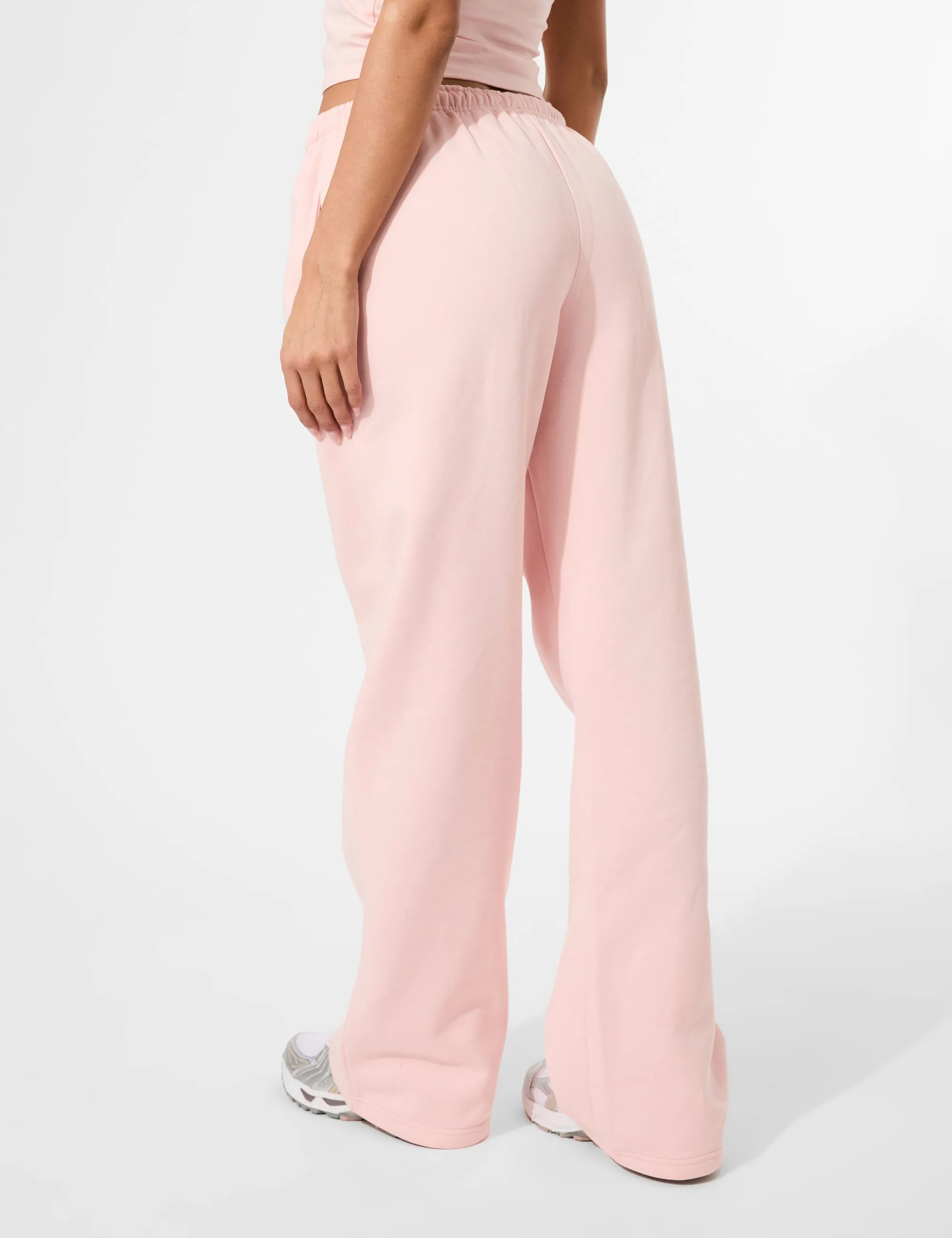 Kaiia Embossed Logo Wide Leg Joggers Sugar Pink sold by Public Desire product image thumbnail 2