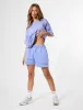 Kaiia Embossed Logo Sweat Shorts Cornflower Blue sold by Public Desire