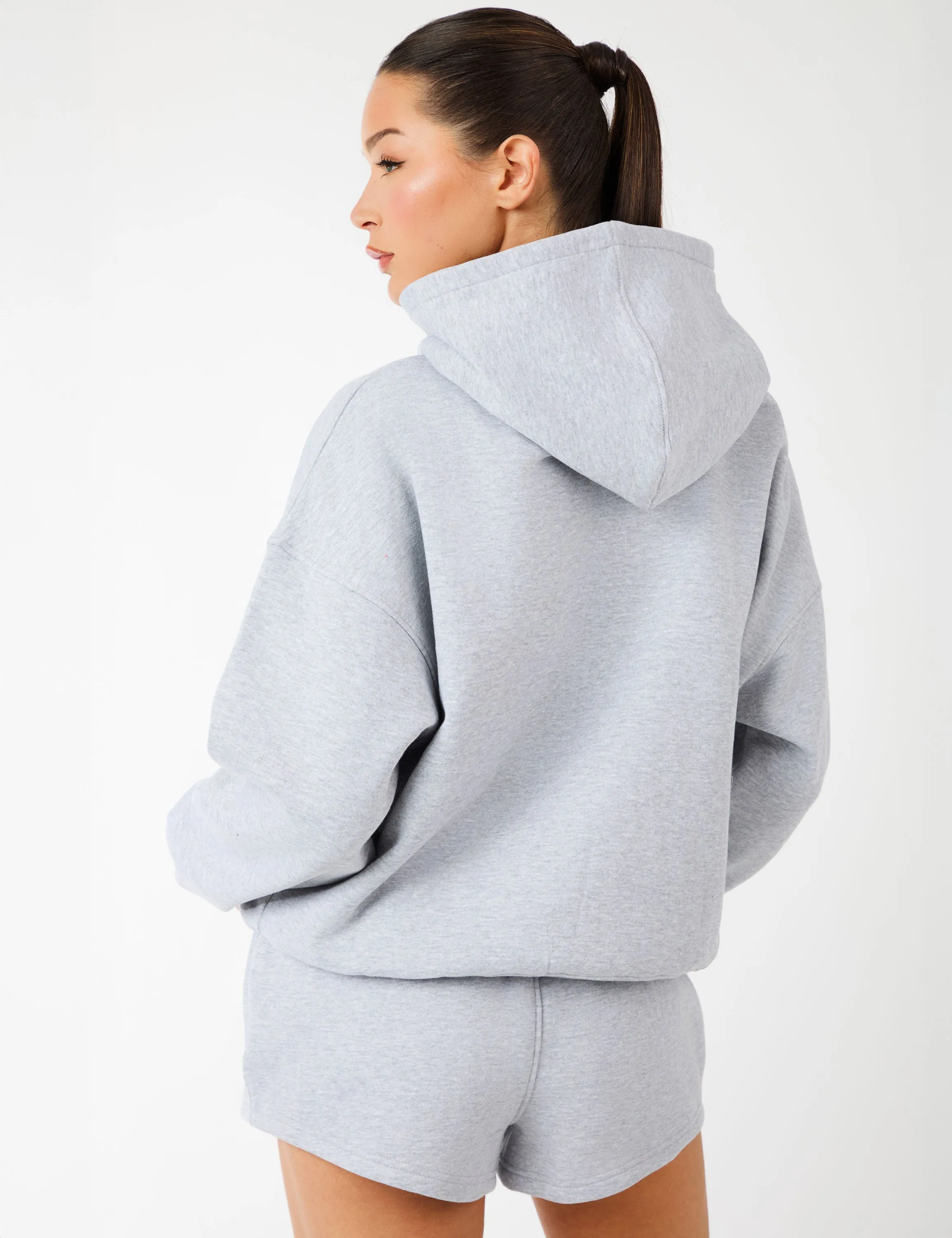 Kaiia Sport Oversized Hoodie Grey Marl & White sold by Public Desire product image thumbnail 3