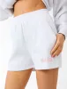 Kaiia Logo Sweat Shorts Light Grey Marl & Dusty Pink sold by Public Desire