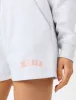 Kaiia Logo Sweat Shorts Light Grey Marl & Dusty Pink sold by Public Desire
