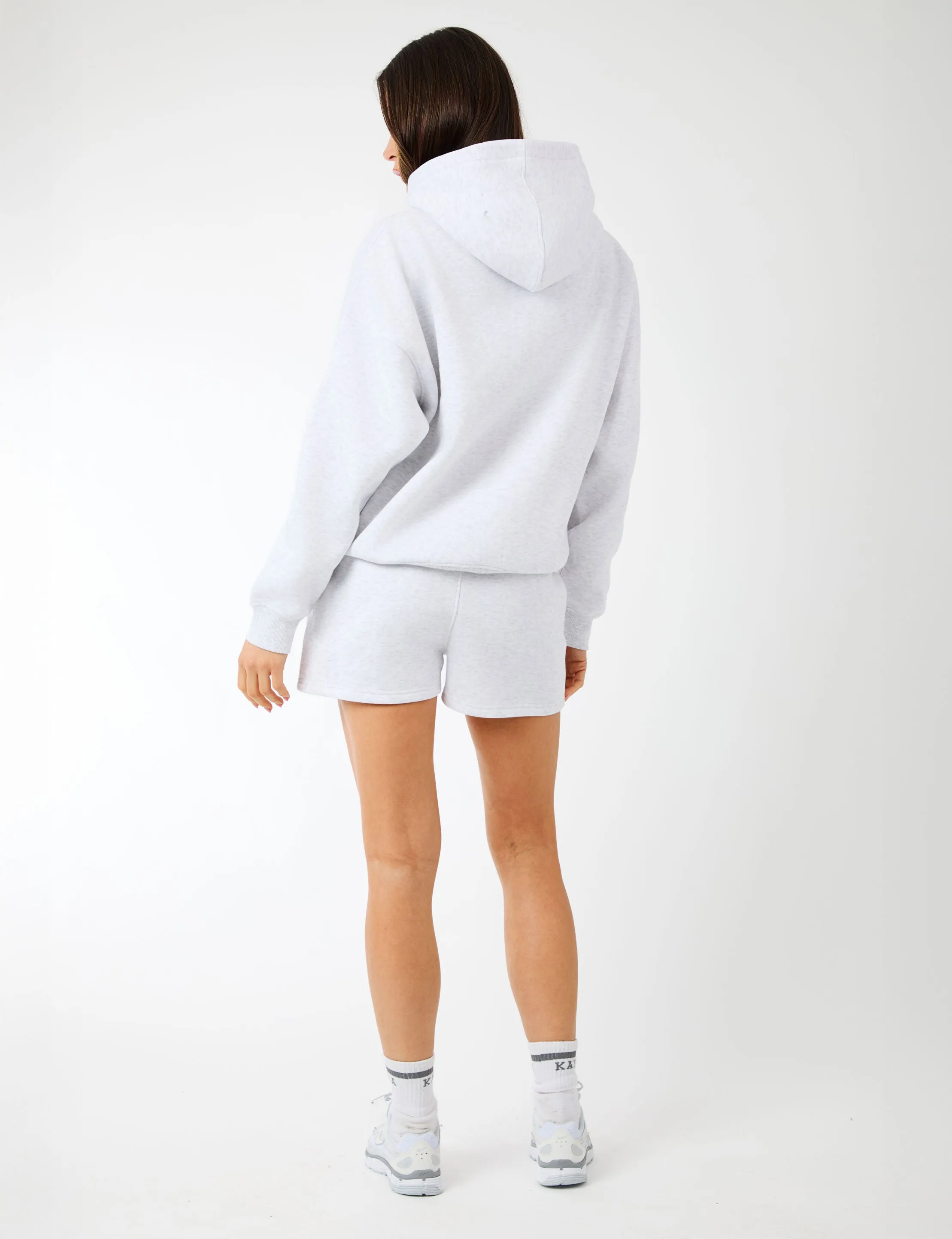 Kaiia Slogan Oversized Hoodie Light Grey Marl & Dusty Pink sold by Public Desire product image thumbnail 4
