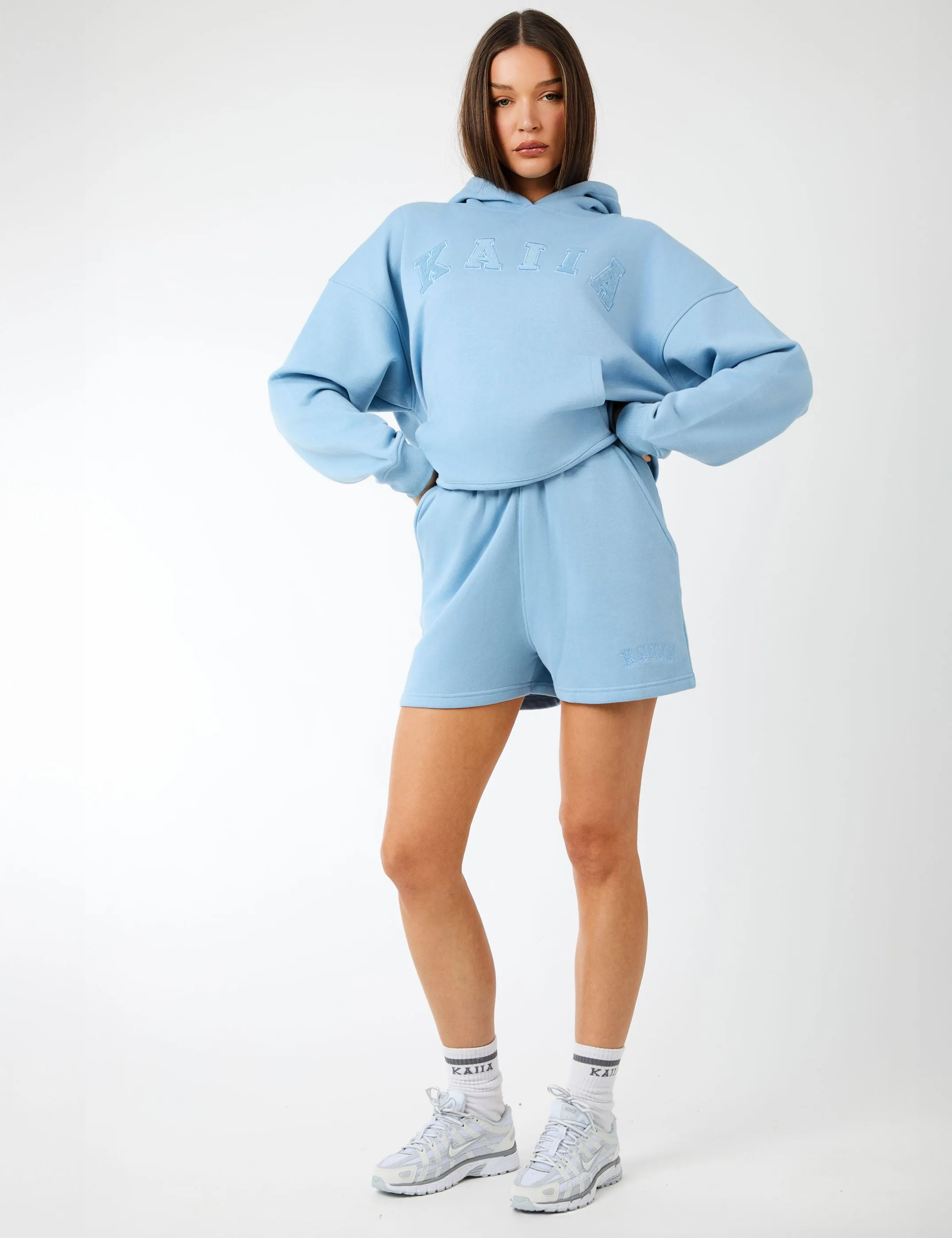 Kaiia Slogan Oversized Hoodie Steel Blue sold by Public Desire product image thumbnail 3