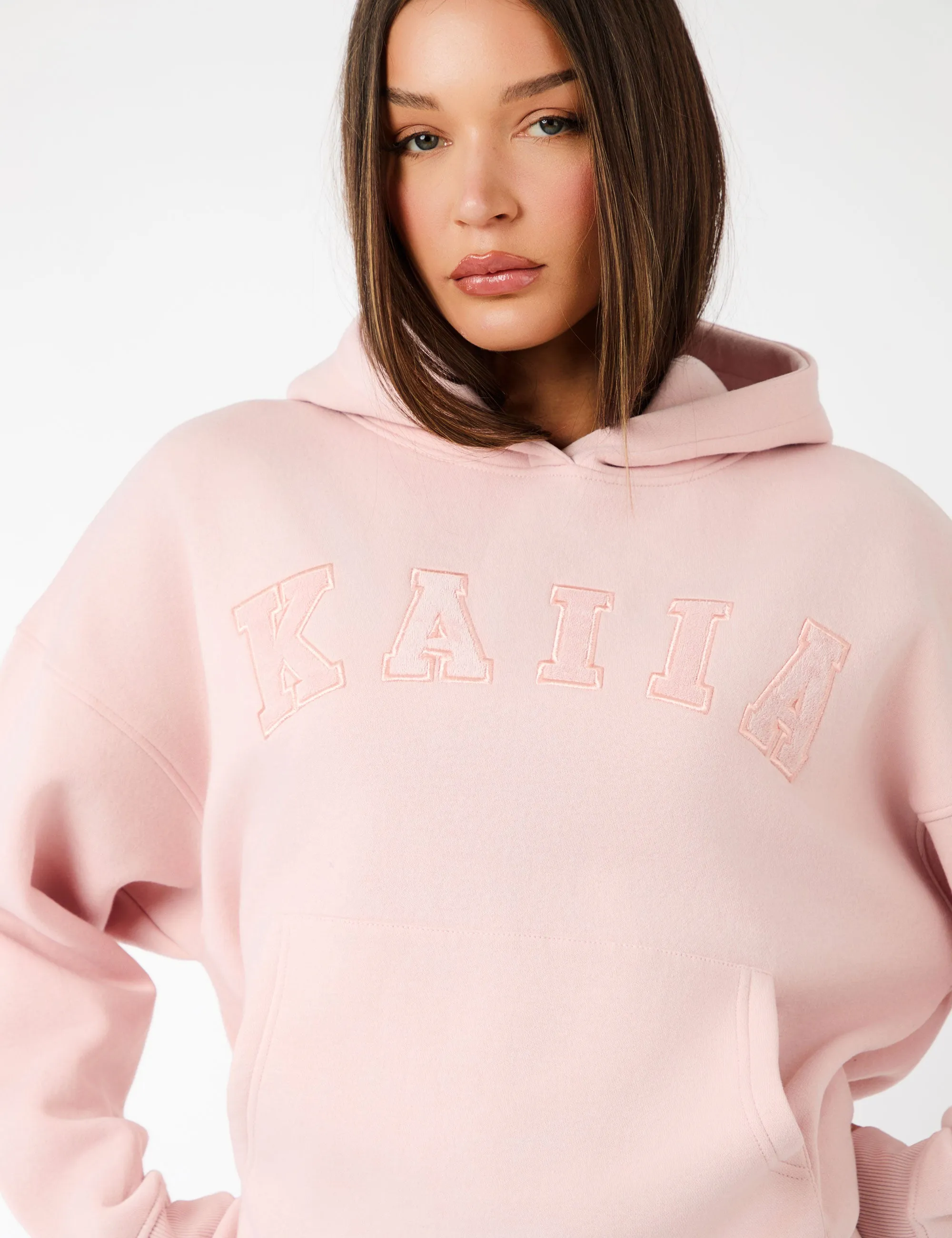 Kaiia Slogan Oversized Hoodie Dusty Pink sold by Public Desire product image thumbnail 2