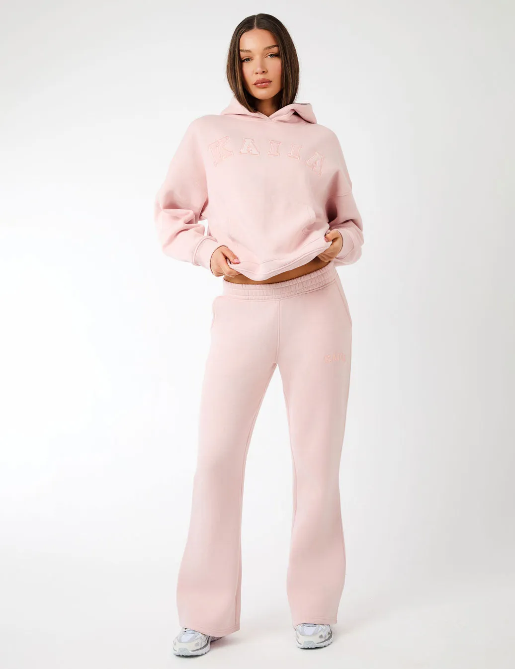 Kaiia Slogan Oversized Hoodie Dusty Pink sold by Public Desire product image thumbnail 3