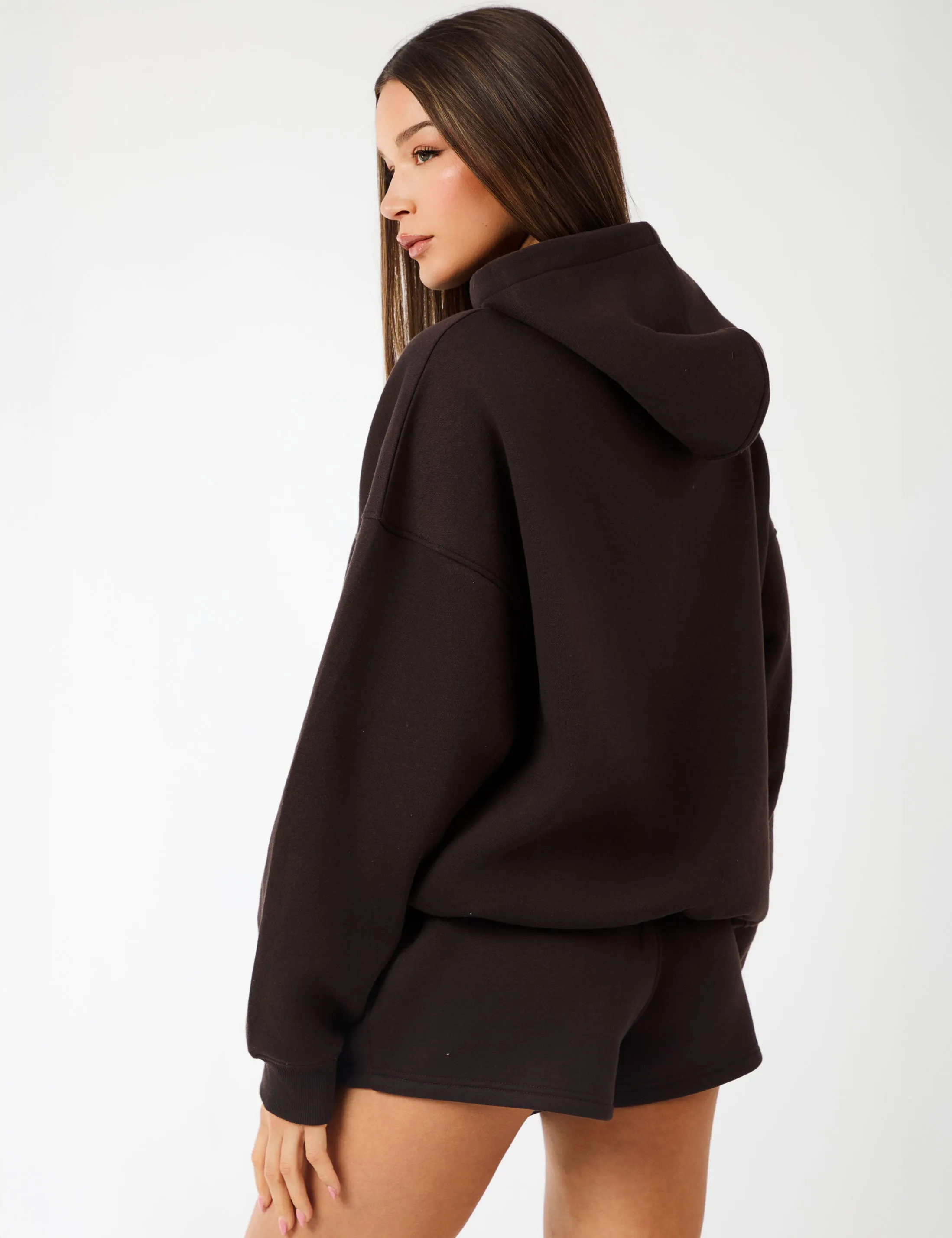 Kaiia Slogan Oversized Hoodie Brown sold by Public Desire product image thumbnail 5