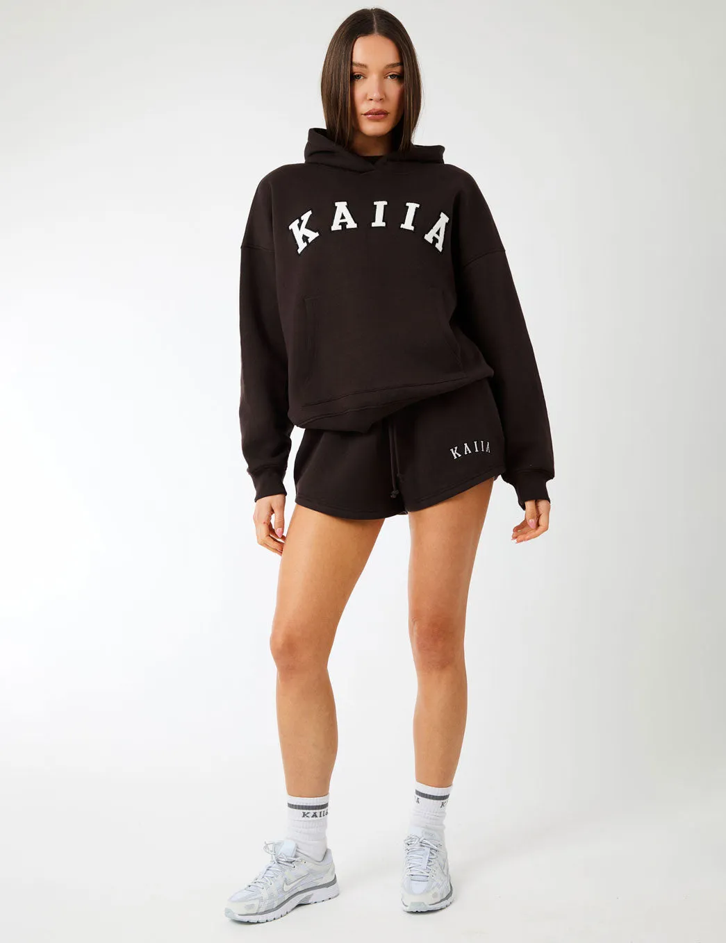 Kaiia Slogan Oversized Hoodie Brown sold by Public Desire product image thumbnail 3