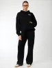 Kaiia Label Logo Exposed Waistband Wide Leg Joggers Black sold by Public Desire
