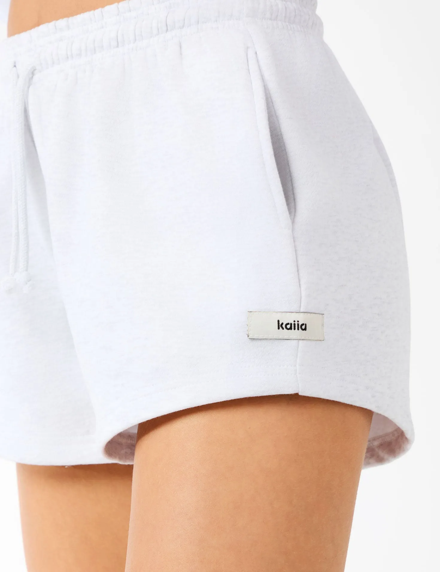 Kaiia Label Logo Sweat Shorts Light Grey Marl sold by Public Desire product image thumbnail 2