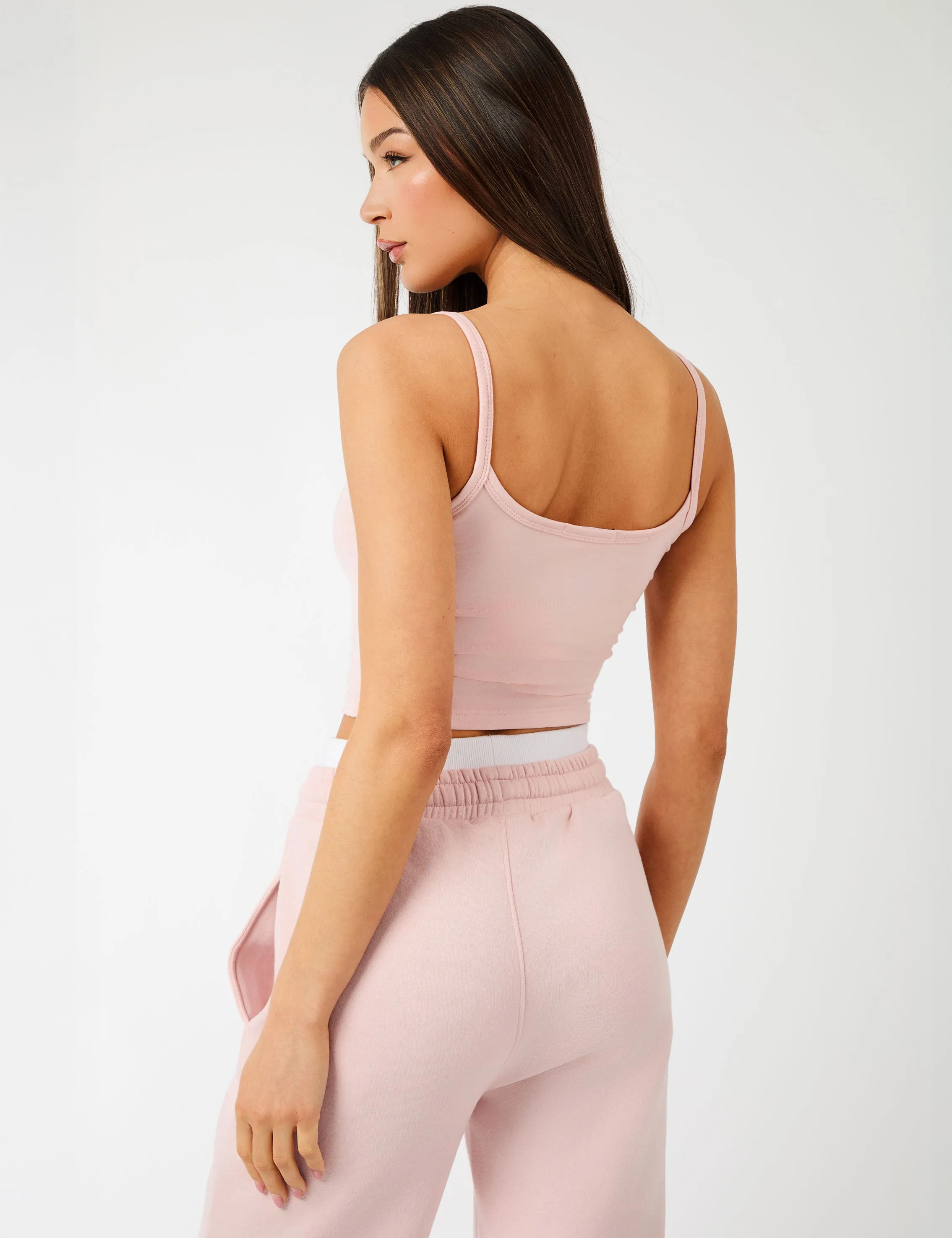 Kaiia Label Logo Cami Vest Top Dusty Pink sold by Public Desire product image thumbnail 4