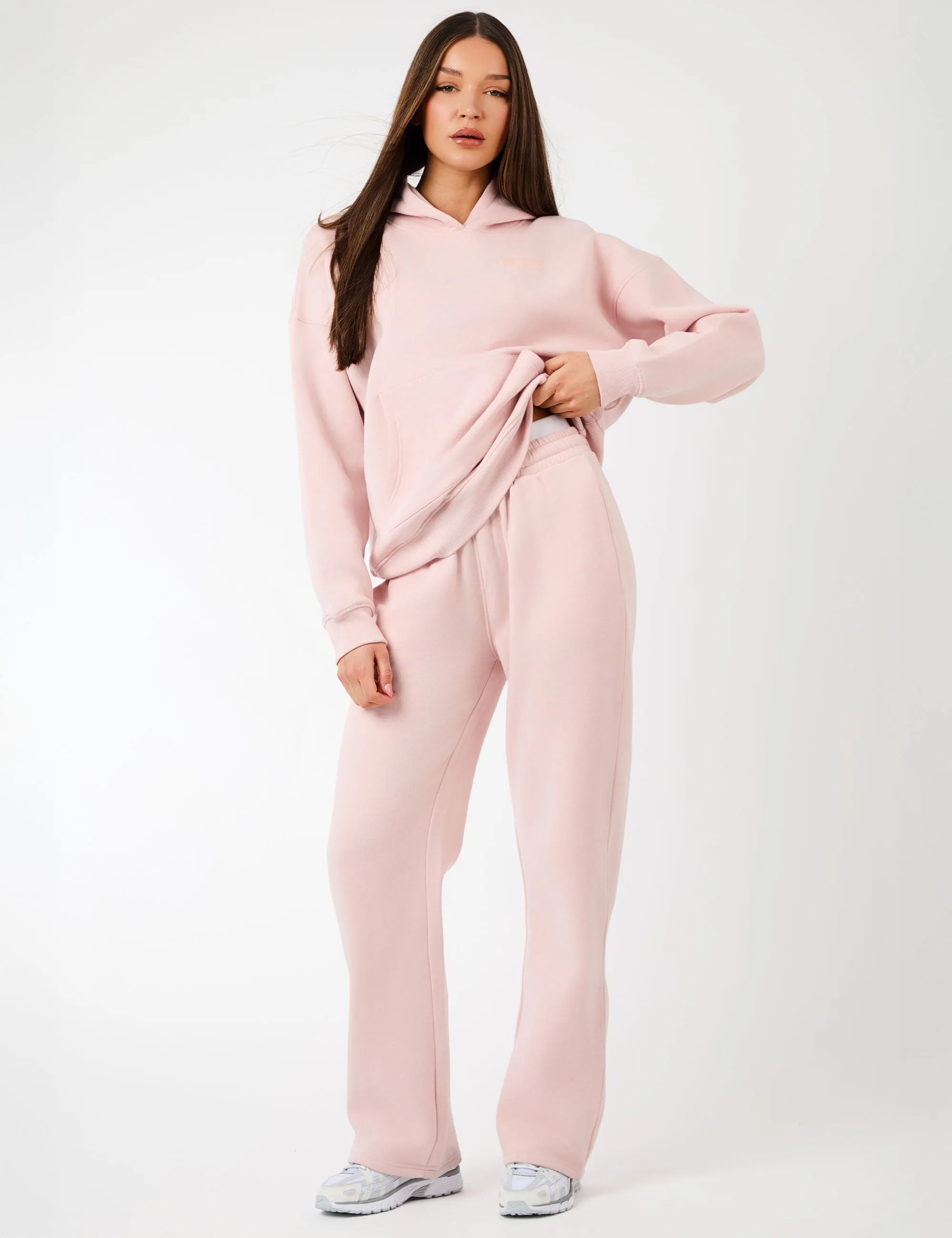 Kaiia Label Logo Oversized Hoodie Dusty Pink sold by Public Desire