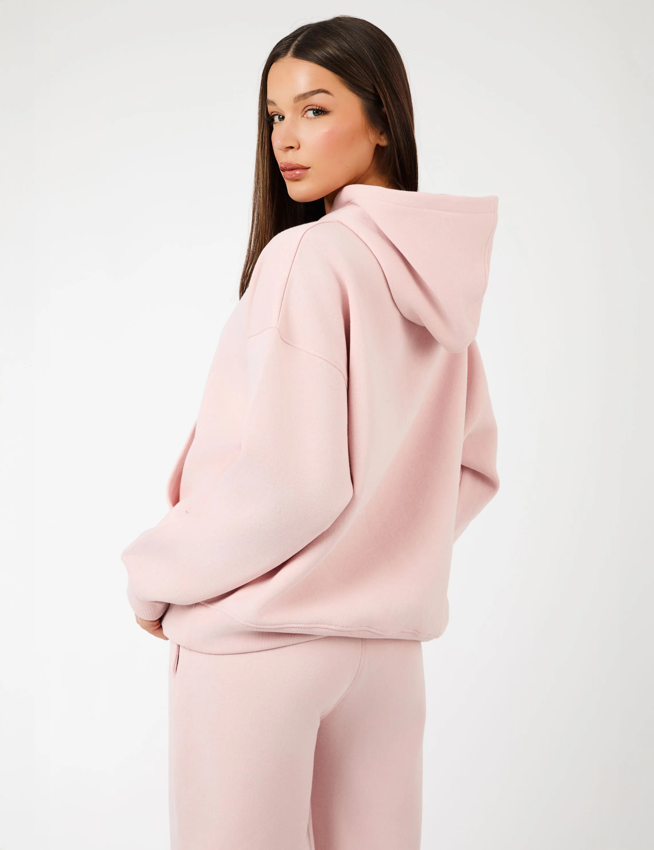 Kaiia Label Logo Oversized Hoodie Dusty Pink sold by Public Desire product image thumbnail 3