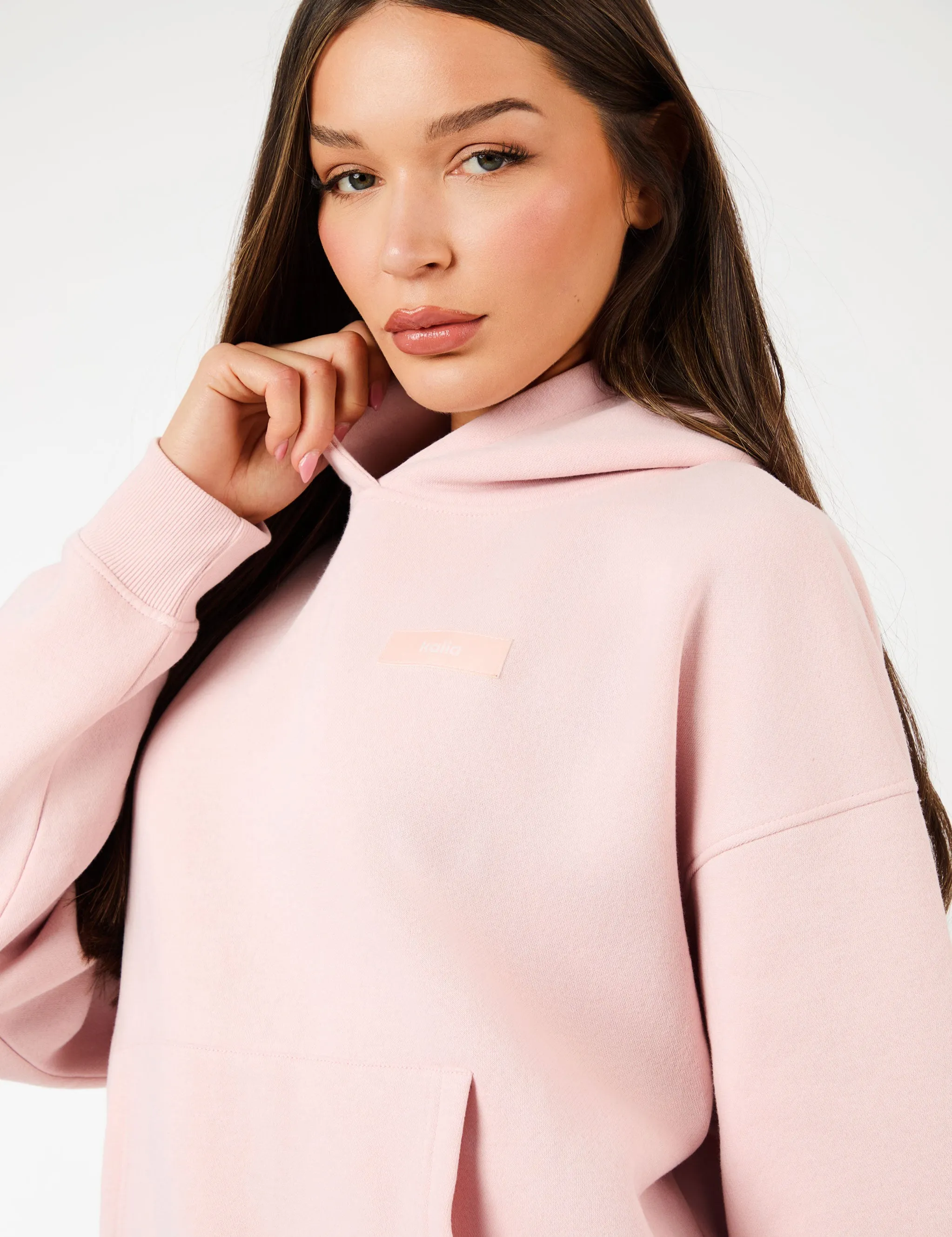 Kaiia Label Logo Oversized Hoodie Dusty Pink sold by Public Desire product image thumbnail 2