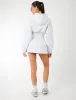 Kaiia Label Logo Mini Sweat Skirt Light Grey Marl sold by Public Desire