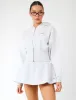 Kaiia Label Logo Mini Sweat Skirt Light Grey Marl sold by Public Desire
