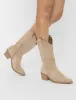 Sandy Beige Suedette Western Cowboy Ankle Boots sold by Public Desire