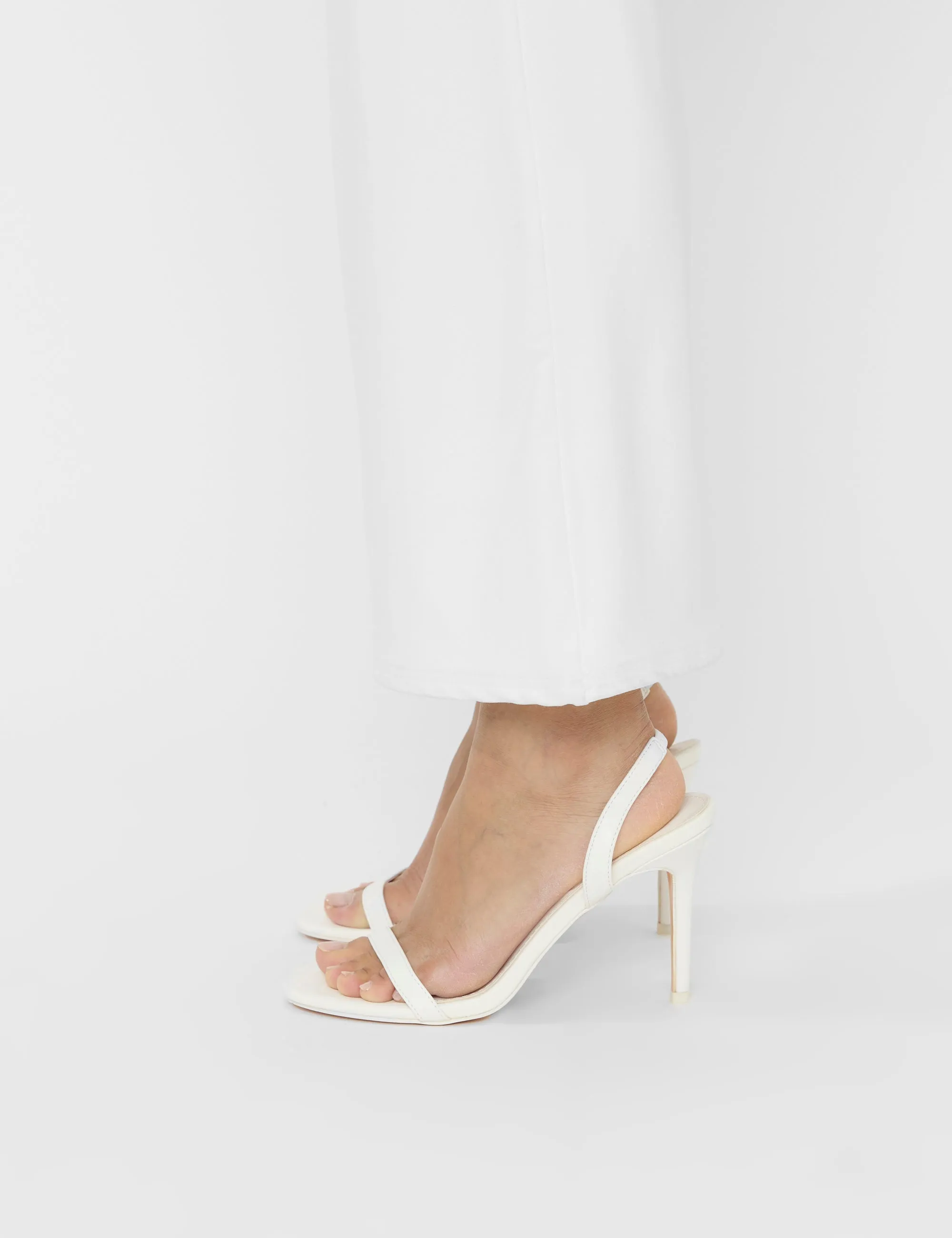 Barely White Round Toe Slingback Stiletto Heels sold by Public Desire product image thumbnail 4
