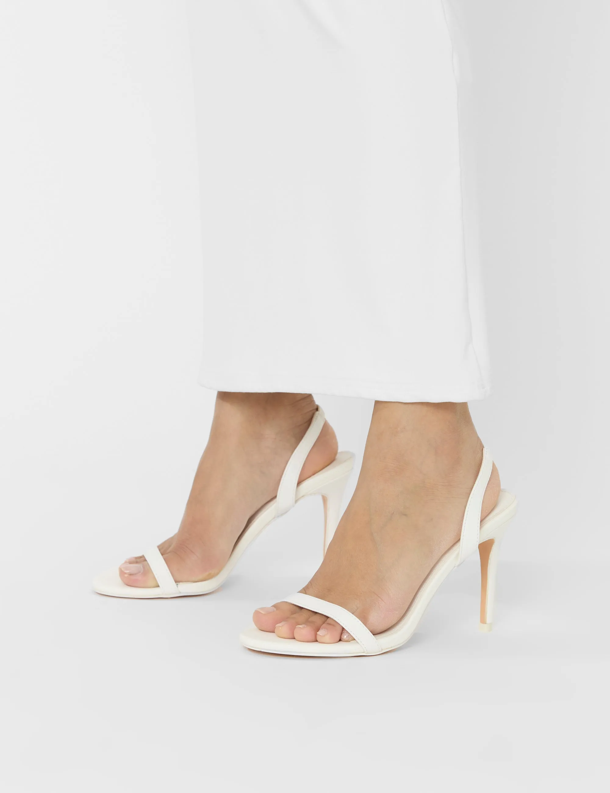 Barely White Round Toe Slingback Stiletto Heels sold by Public Desire product image thumbnail 3