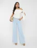 Mid Rise Wide Leg Jeans Light Blue sold by Public Desire