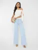 Mid Rise Wide Leg Jeans Light Blue sold by Public Desire