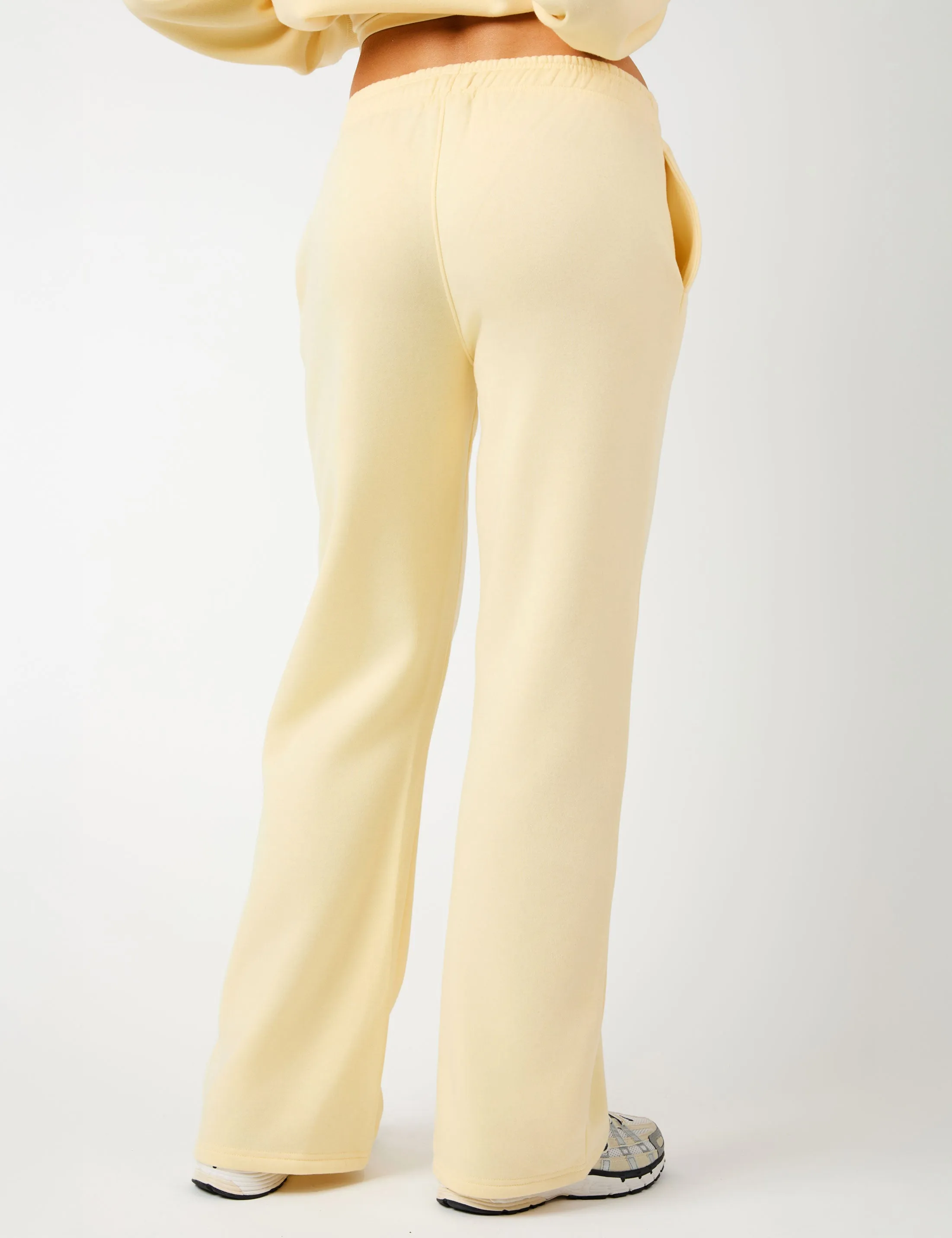 Kaiia KTL Logo Wide Leg Joggers Lemon Frosting sold by Public Desire product image thumbnail 4