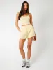 Kaiia KTL Logo Sweat Shorts Lemon Frosting sold by Public Desire