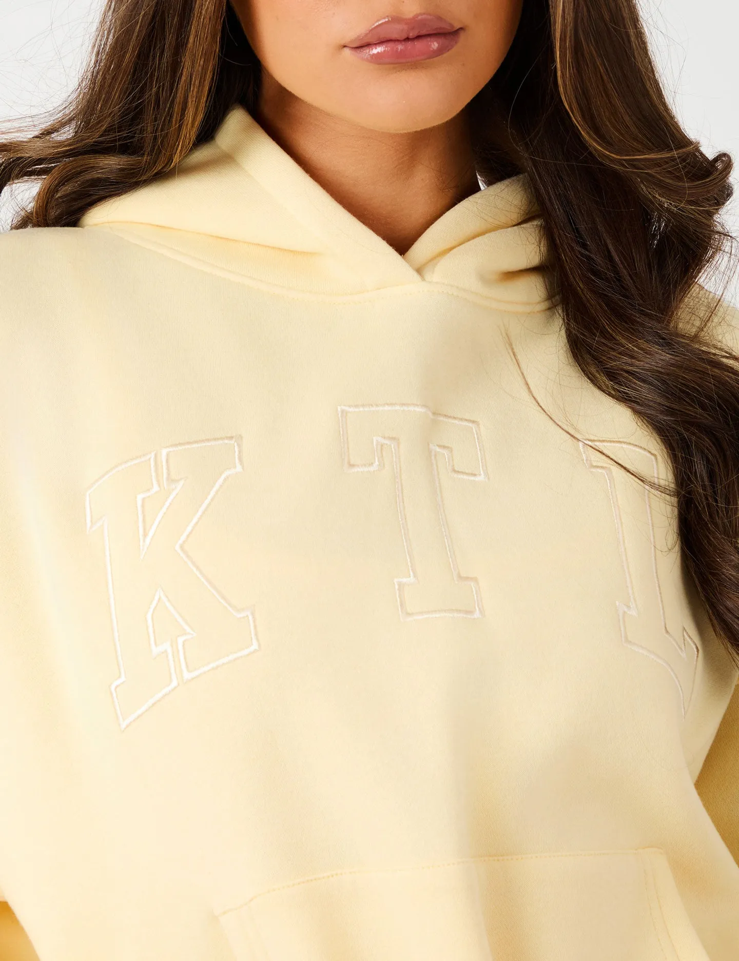 Kaiia KTL Logo Oversized Hoodie Lemon Frosting sold by Public Desire product image thumbnail 2