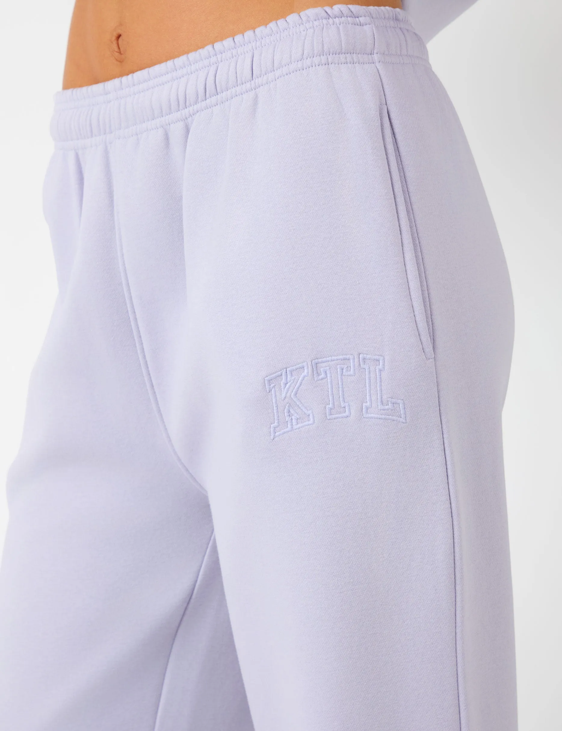 Kaiia KTL Logo Wide Leg Joggers Iced Lilac sold by Public Desire product image thumbnail 3