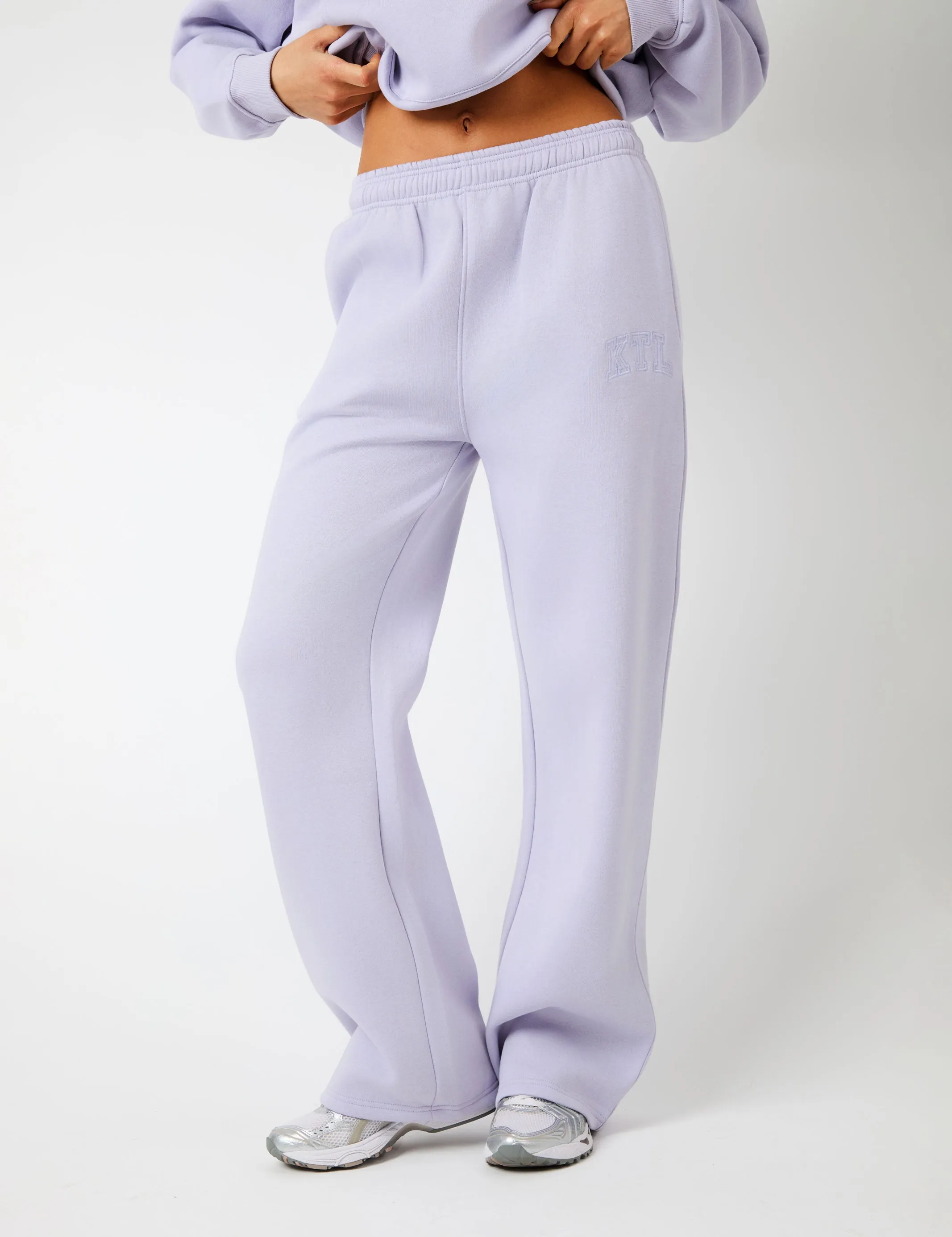 Kaiia KTL Logo Wide Leg Joggers Iced Lilac sold by Public Desire product image thumbnail 2