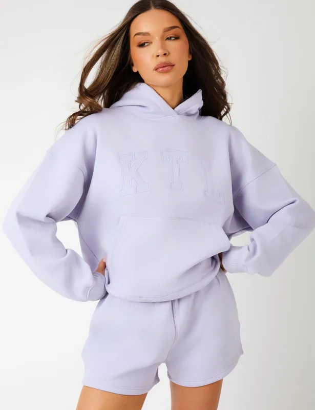 Kaiia KTL Logo Oversized Hoodie Iced Lilac sold by Public Desire