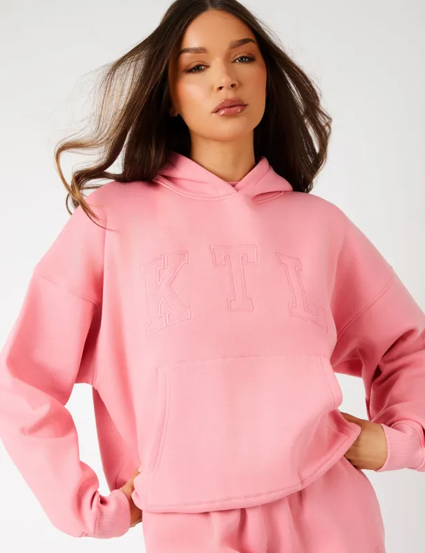 Kaiia KTL Logo Oversized Hoodie Angel Pink sold by Public Desire