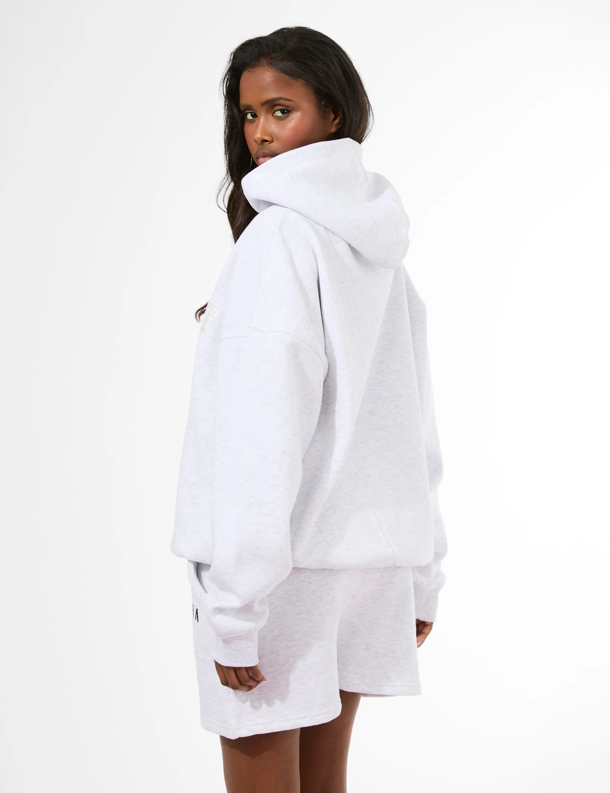 Kaiia Sport Oversized Hoodie Light Grey Marl & Cream sold by Public Desire product image thumbnail 2