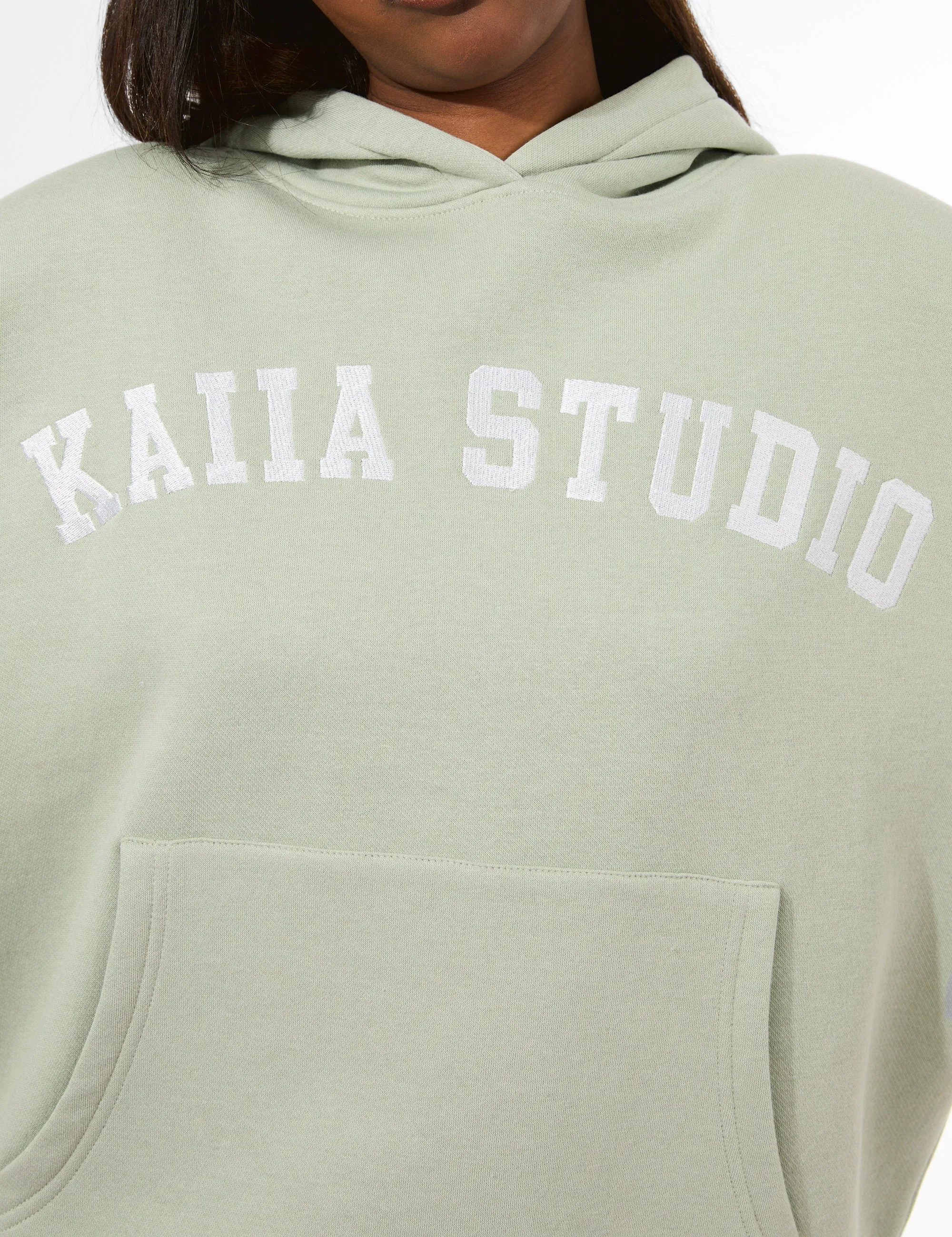 Kaiia Studio Oversized Hoodie Sage & White sold by Public Desire product image thumbnail 5