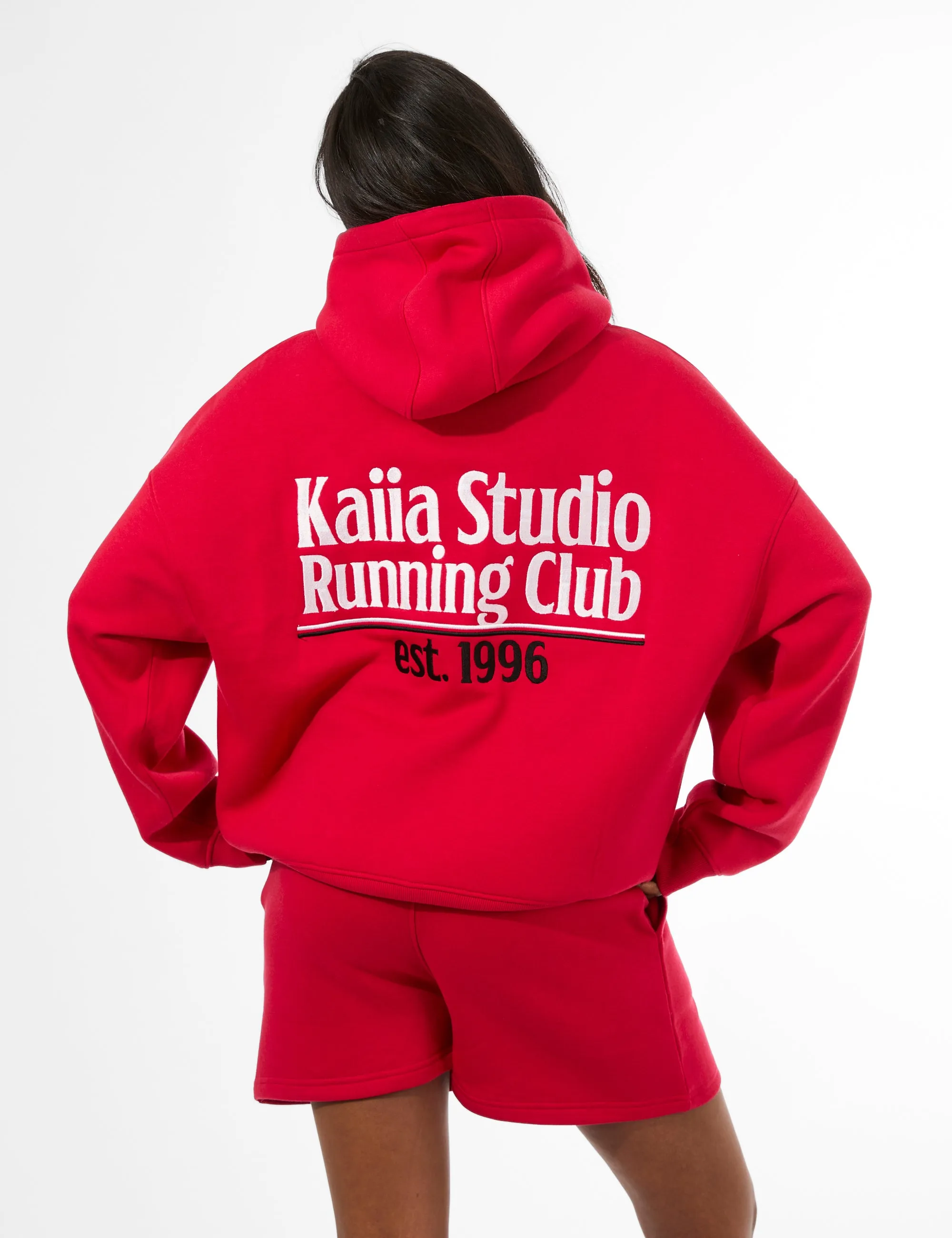 Kaiia Running Club Logo Oversized Hoodie Red sold by Public Desire product image thumbnail 2
